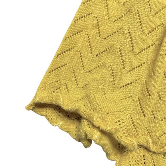 FOR LOVE AND LEMONS Knitz Halter Top Yellow Size Small - Picture 6 of 9